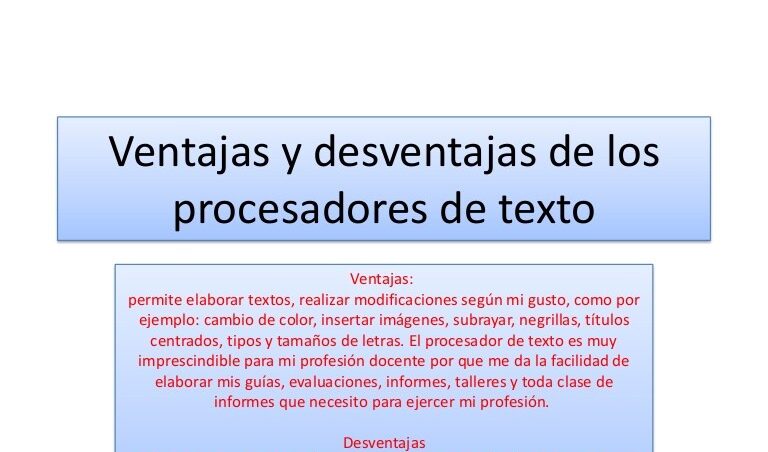 Ventajas De Un Procesador De Textos Actualizado Abril 2022 3366 HOT 